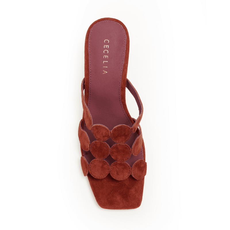 JESSICA - WINE SUEDE SANDAL