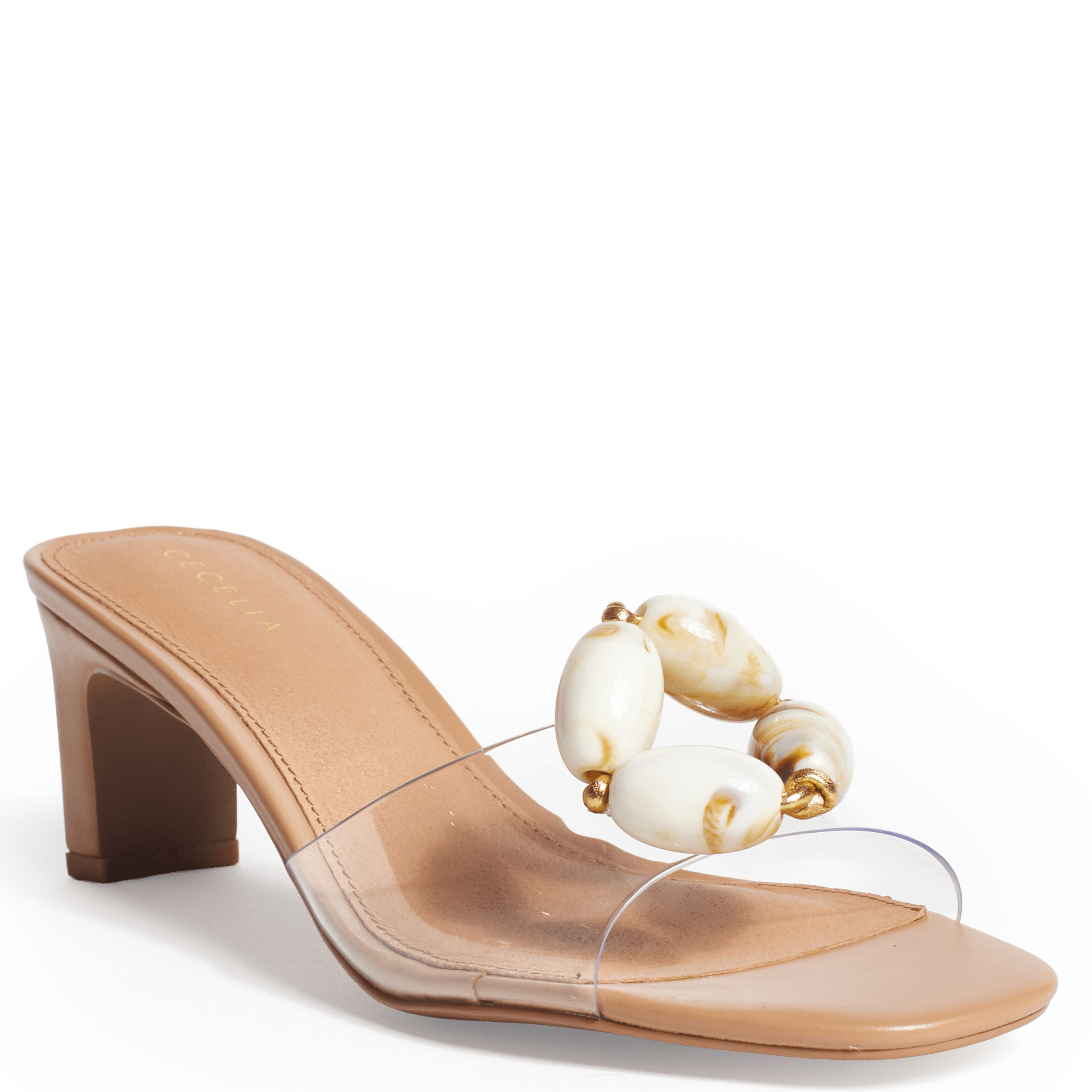 JESSY - Tea and White Slide Sandal
