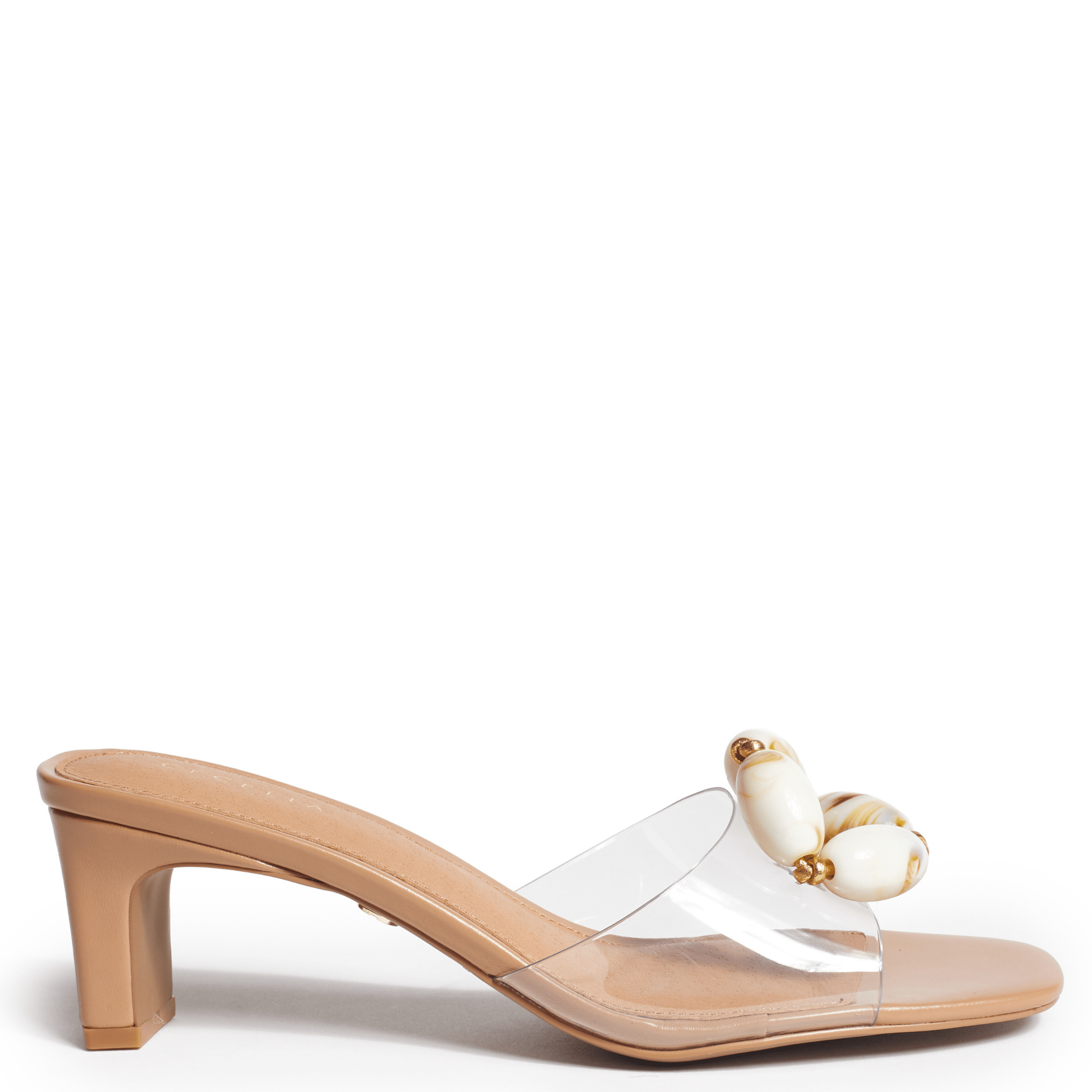 JESSY - Tea and White Slide Sandal