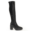 LAWRENCE  TALL - BLACK STRETCH LEATHER