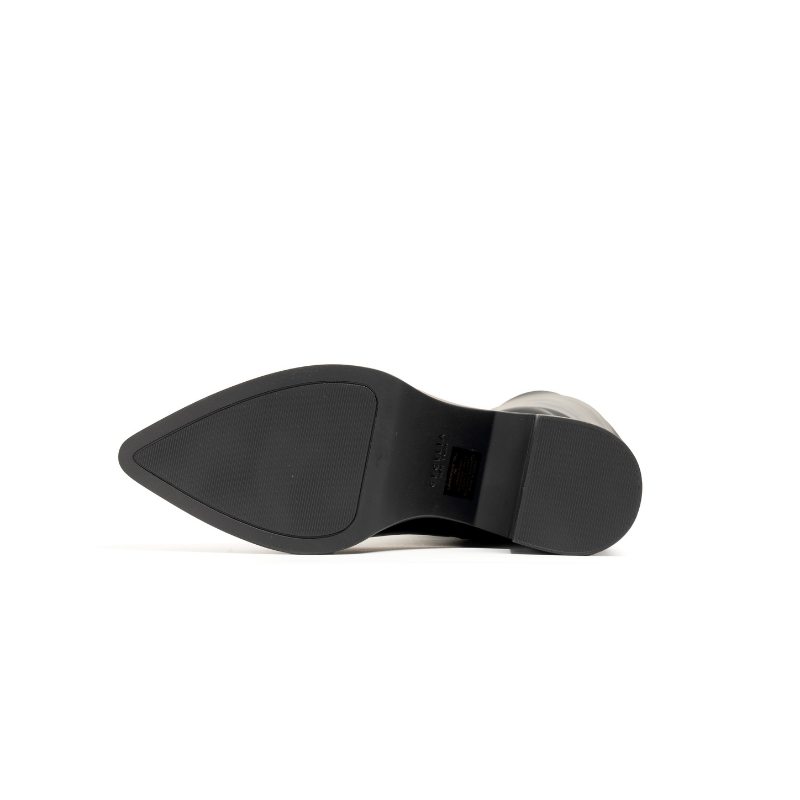 LAWRENCE  TALL - BLACK STRETCH LEATHER