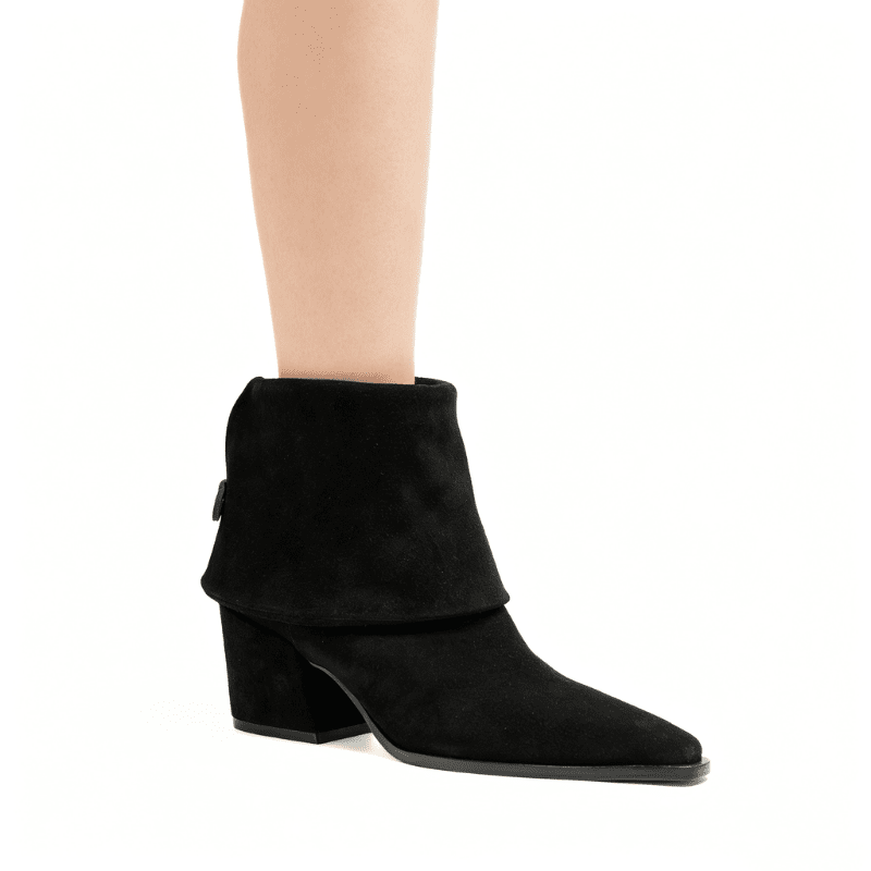 MAJO - BLACK SUEDE BOOTIE
