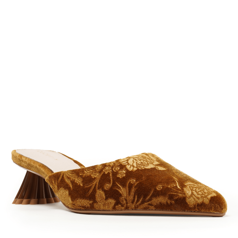 MELONY - BRONZE VELVET MULE
