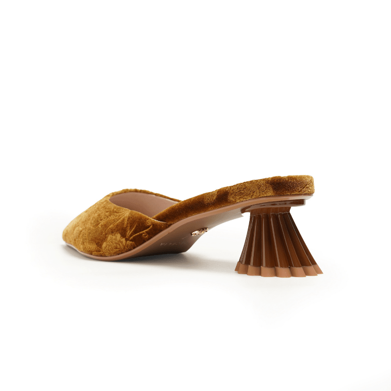 MELONY - BRONZE VELVET MULE