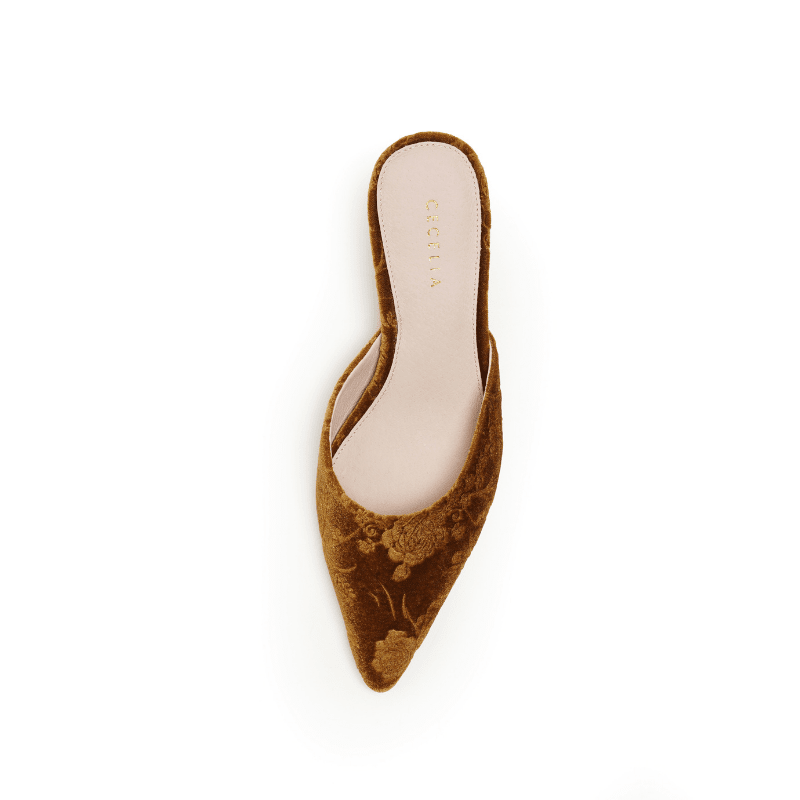 MELONY - BRONZE VELVET MULE