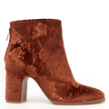 NOELLOW - COGNAC ROSE VELVET BOOTIE