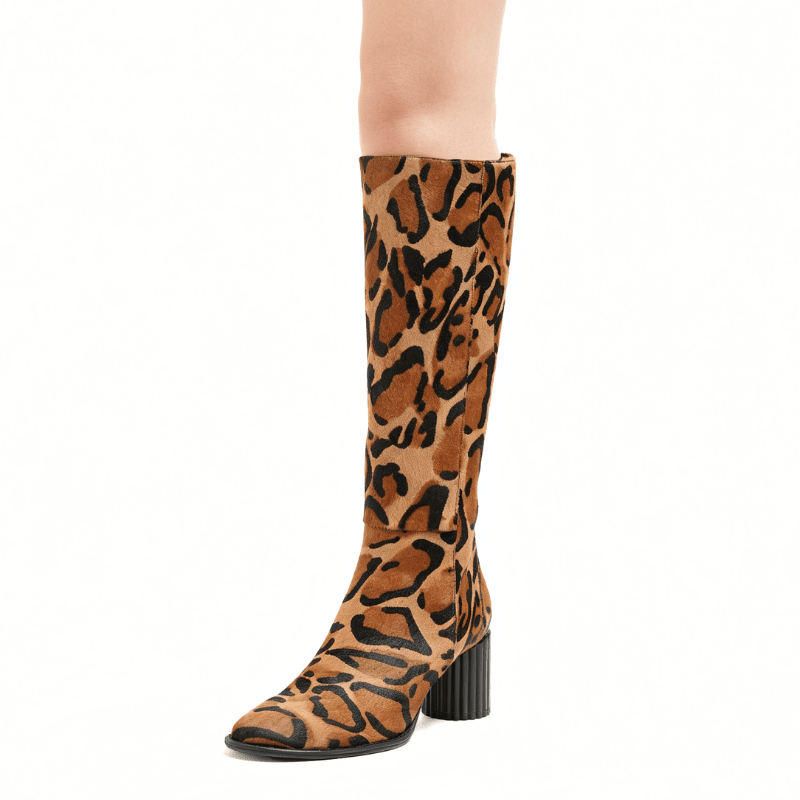 OLGA - LEOPARD PONY HAIR BOOT