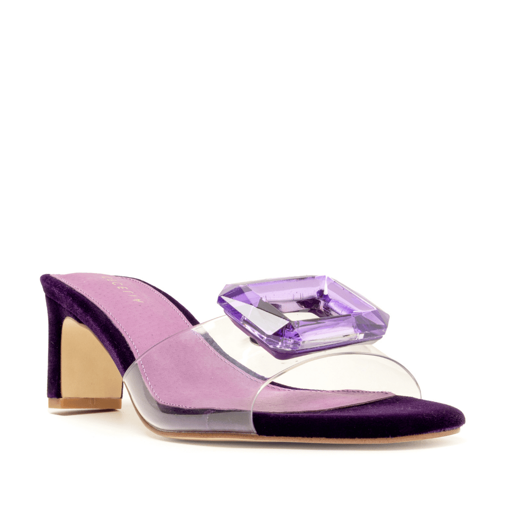 PARK AVE JEWEL - PURPLE VELVET SANDAL