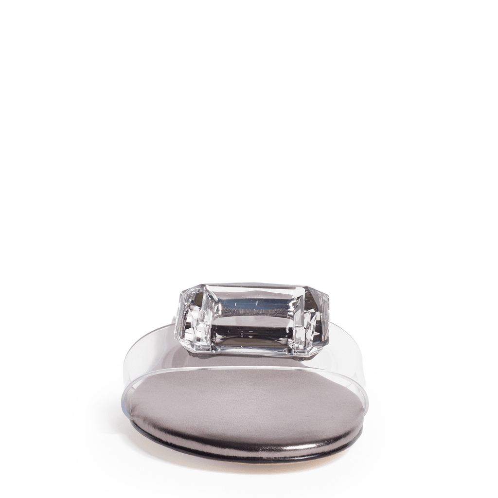 PHILLIS - Pewter Flat Sandal