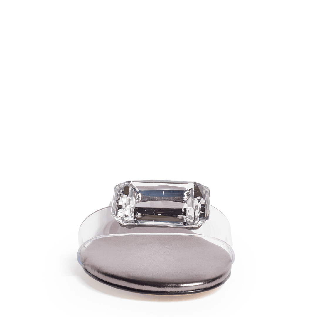 PHILLIS - Pewter Flat Sandal
