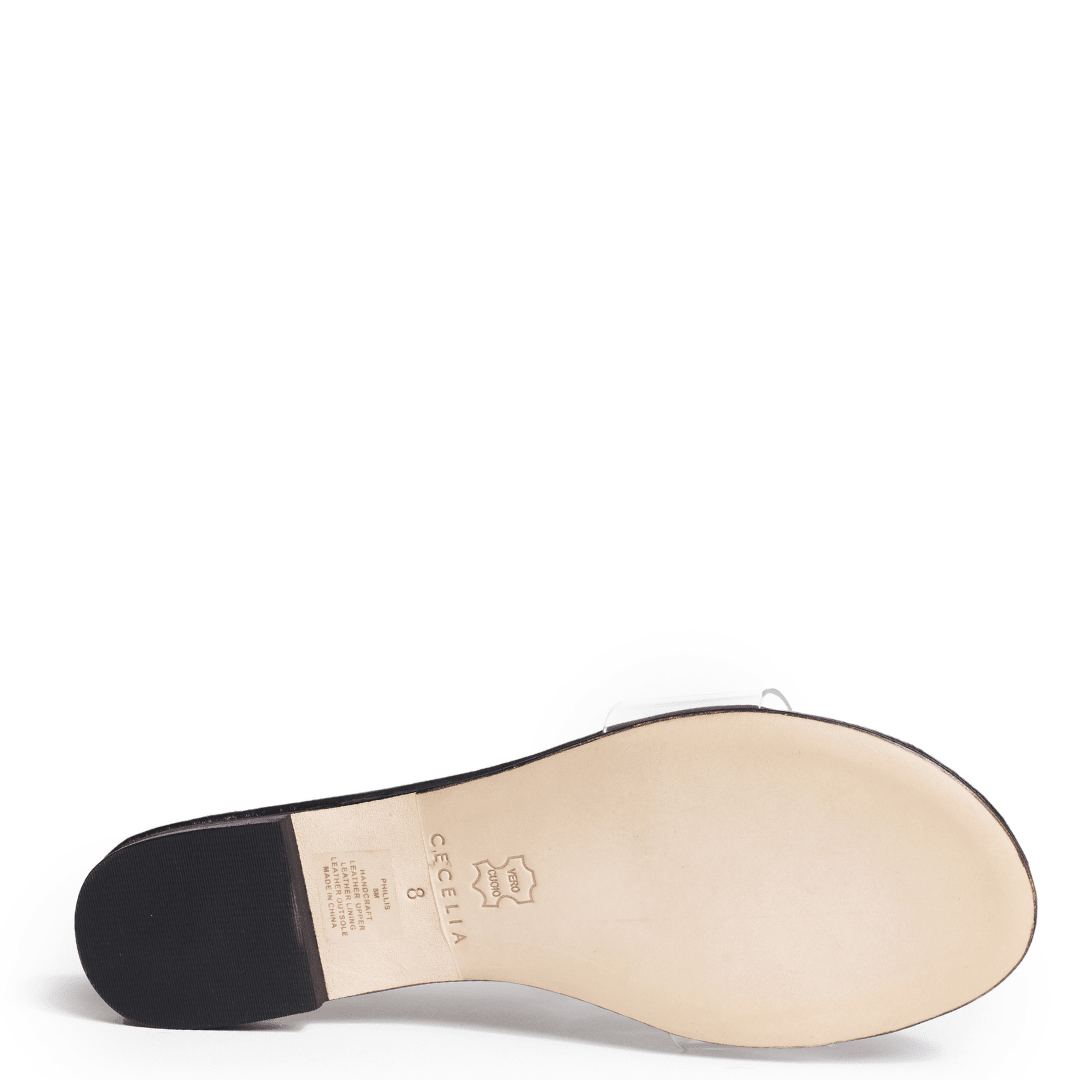 PHILLIS - Pewter Flat Sandal