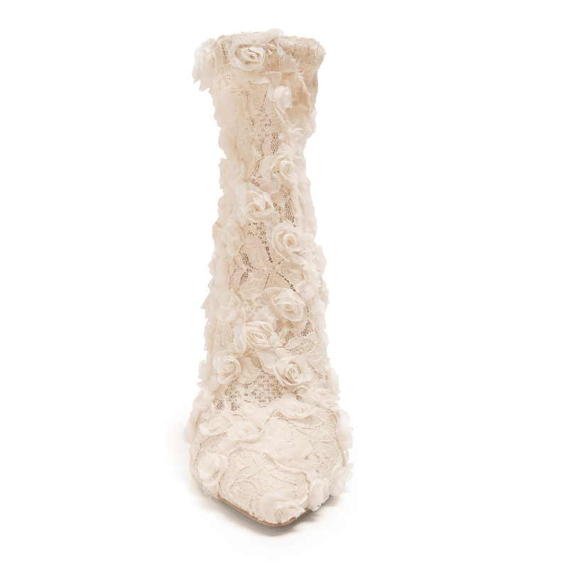 POINT - BEIGE FLOWER BOOTIE