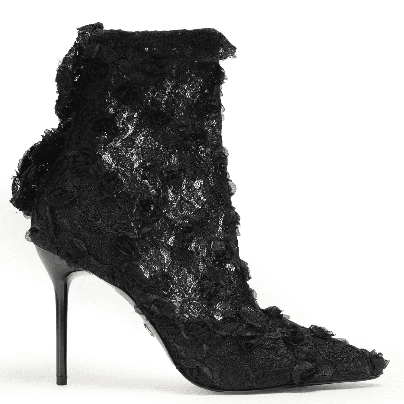 POINT - BLACK FLOWER BOOTIE