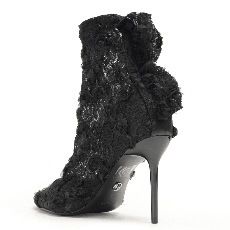 POINT - BLACK FLOWER BOOTIE