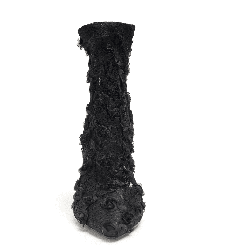 POINT - BLACK FLOWER BOOTIE