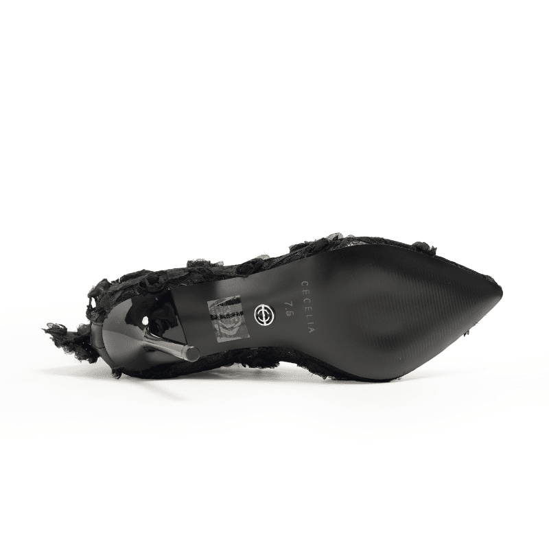 POINT - BLACK FLOWER BOOTIE