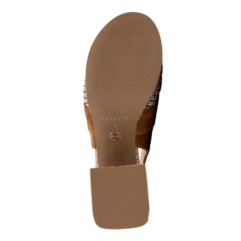 PEACE - COGNAC PLAID PLATFORM PUMP