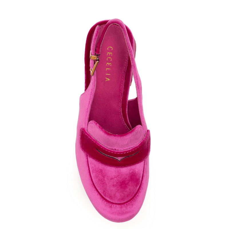 PIRATE - PINK VELVET PLATFORM PUMP