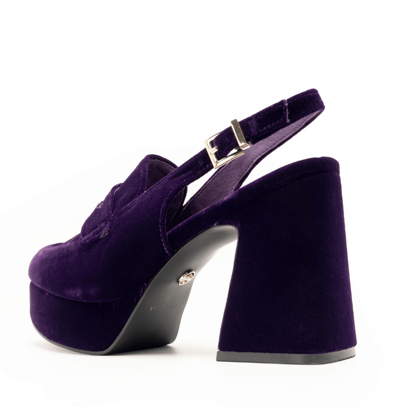 PIRATE - PURPLE VELVET PLATFORM PUMP