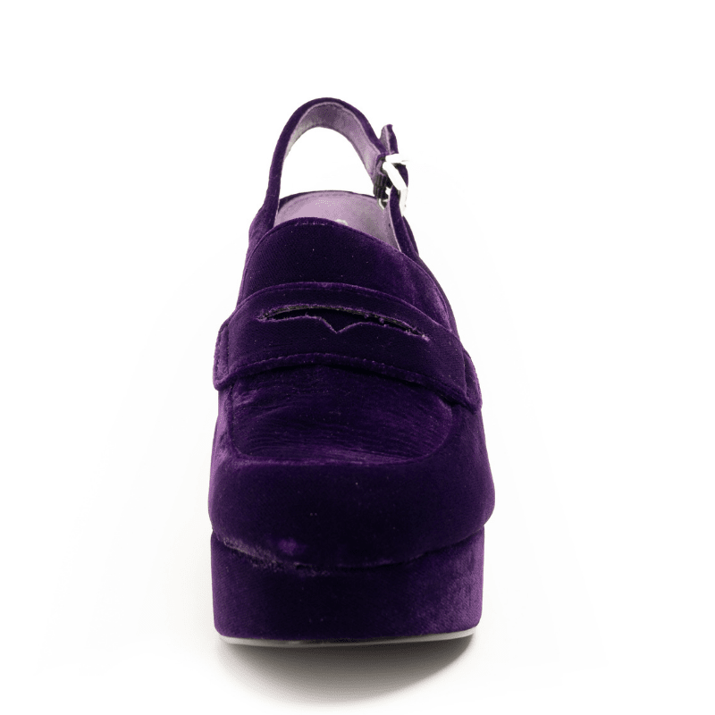 PIRATE - PURPLE VELVET PLATFORM PUMP
