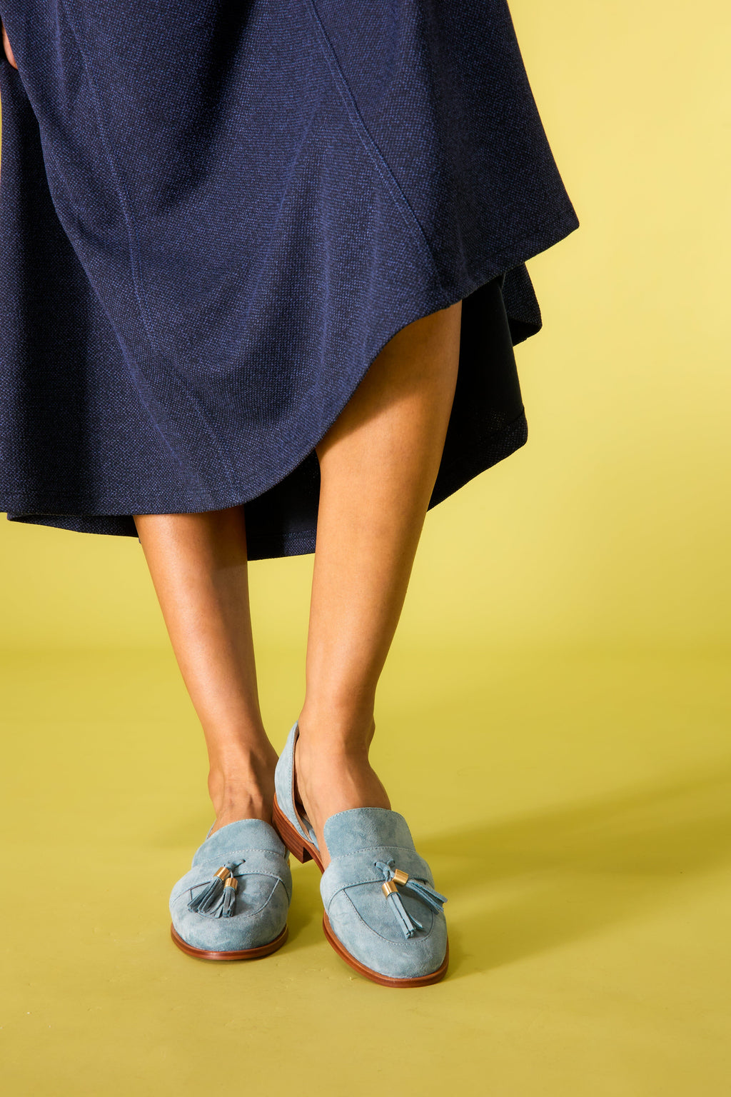 LINEAR - BLUE SUEDE LOAFER