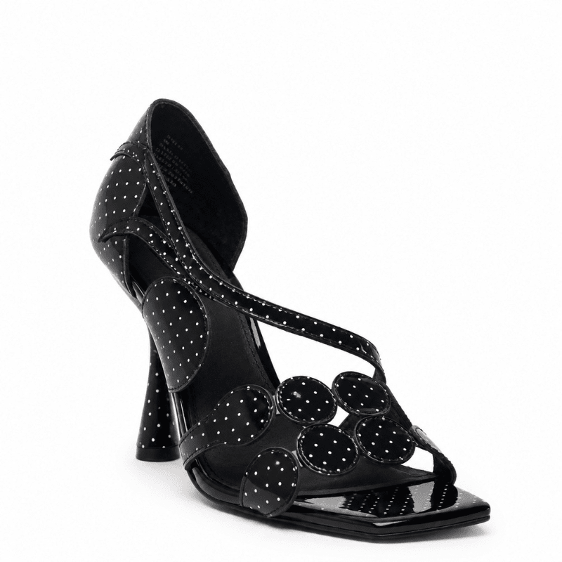 ROBERT - BLACK & WHITE DOT HEEL