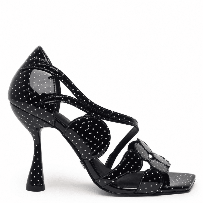 Park Ave Jewel - Blue Brocade Elegant Slide Sandal with Jewel