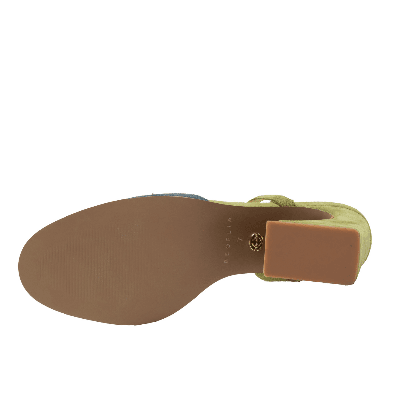 SOPHIA - BLUE EVERGREEN SUEDE SLINGBACK