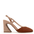 SOPHIA - CAFÉ SUEDE SLINGBACK