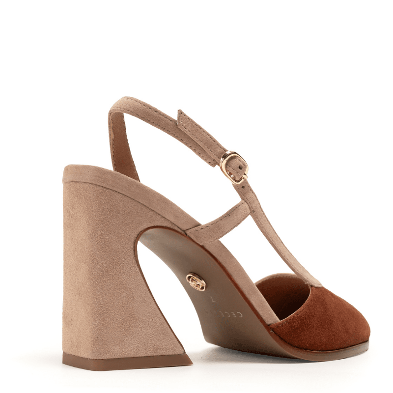 SOPHIA - CAFÉ SUEDE SLINGBACK