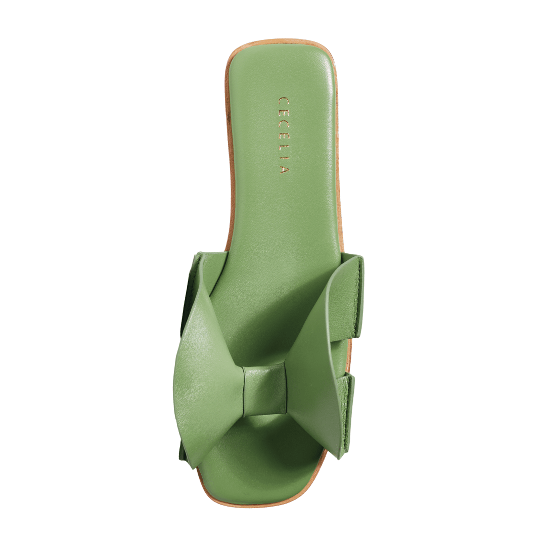 WENDY - Green Flat Sandal