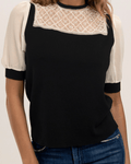 Fashion Dress Summer Sweater Black Cream