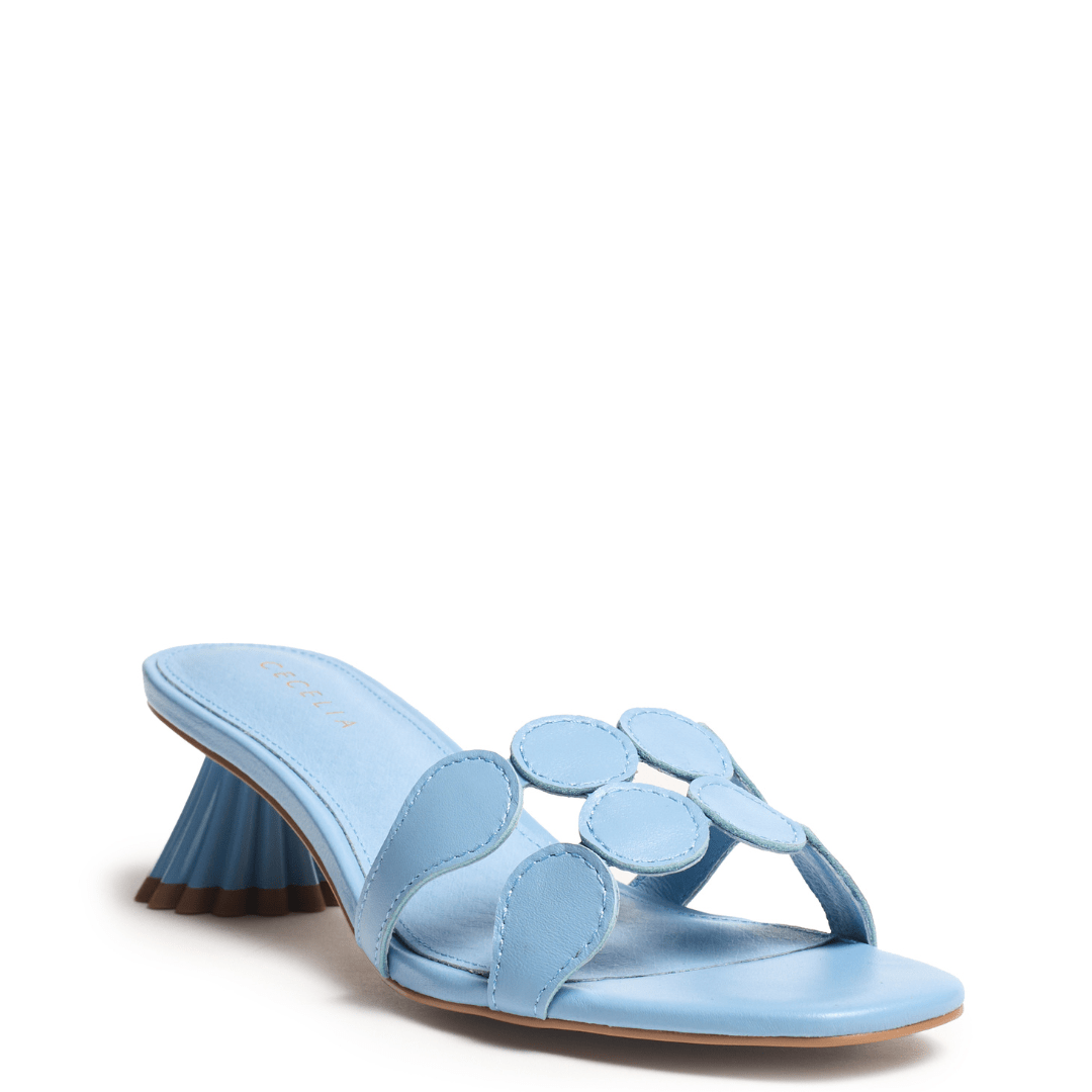 blue dress sandals Bunny - Statement Kitten Heel Slide