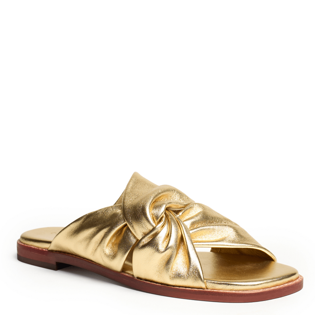 metallic gold sandal