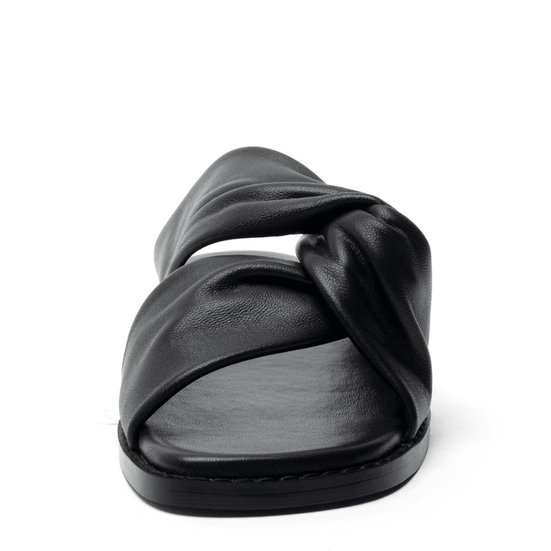 soft black leather shoe