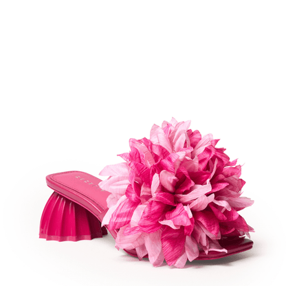 Pink sandal with a large pink flower