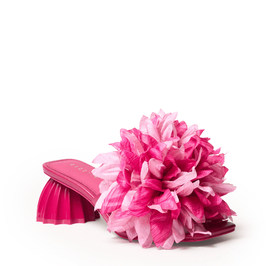 Pink sandal with a large pink flower