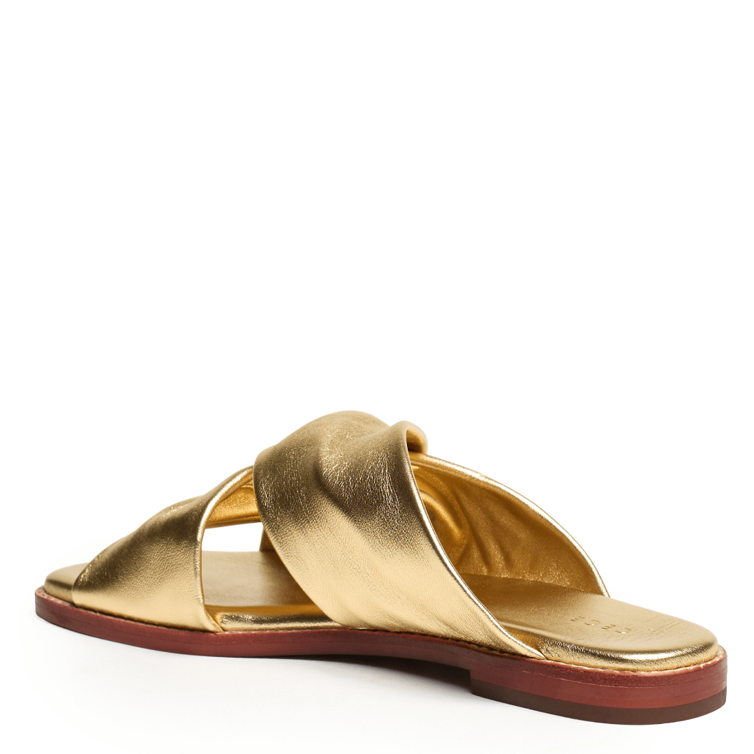 soft metallic gold sandal