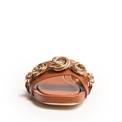 Tan and Gold Dress Sandals