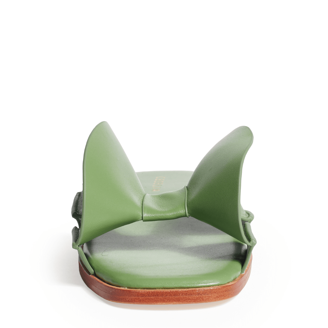 WENDY - Green Flat Sandal