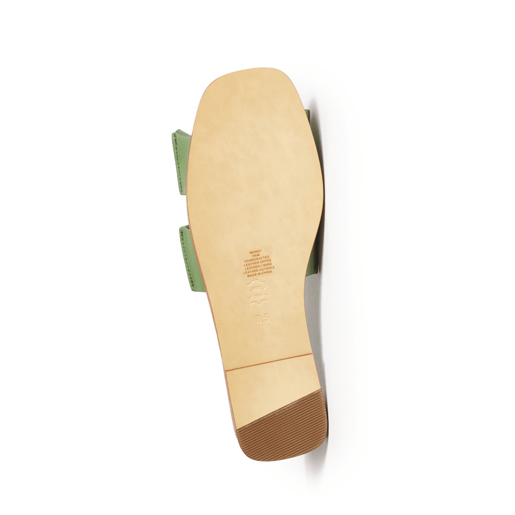 WENDY - Green Flat Sandal