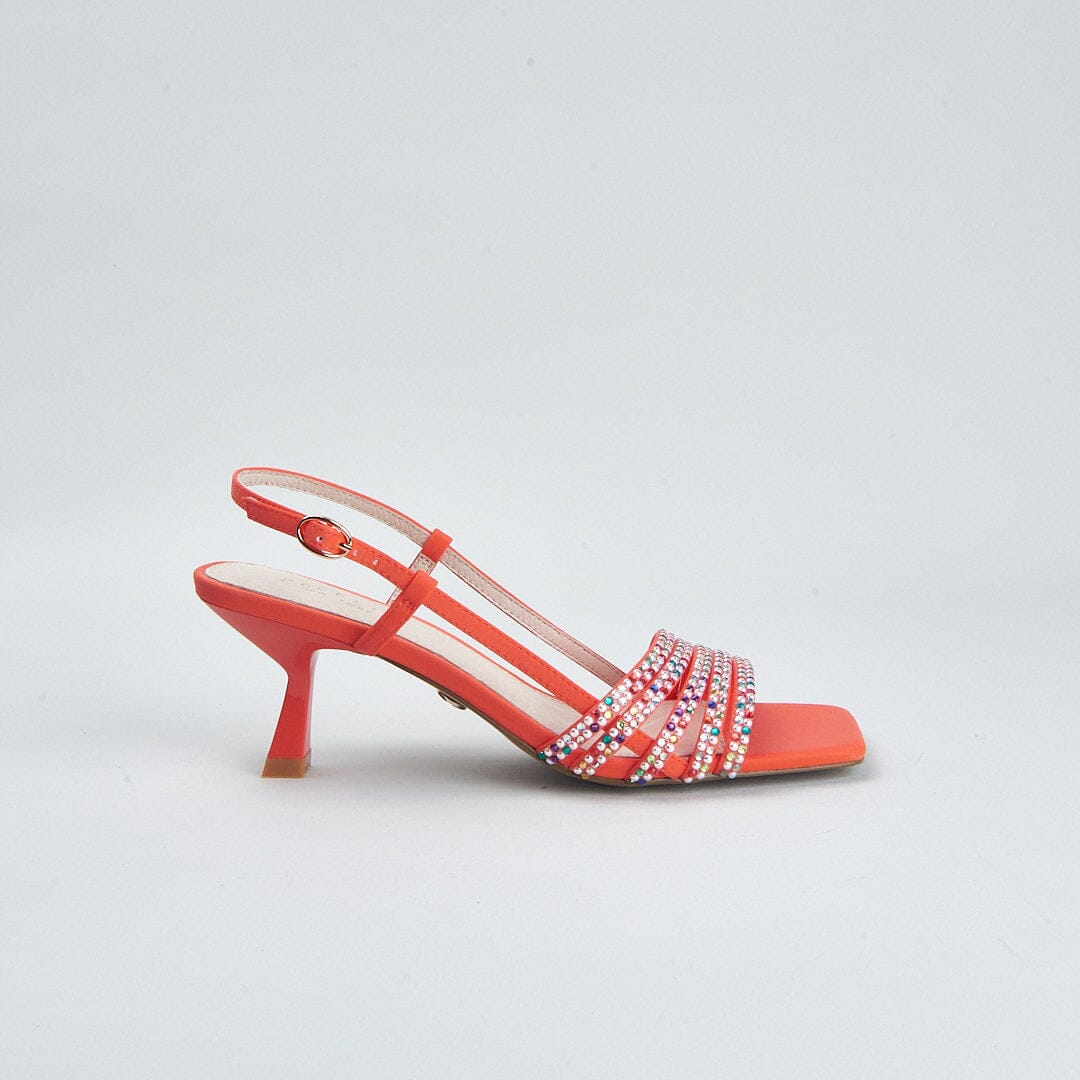 Rachael Mid Heels (Silver / Lambskin). Soft Lambskin Court Pumps with 2  inch heels. - Minimalist