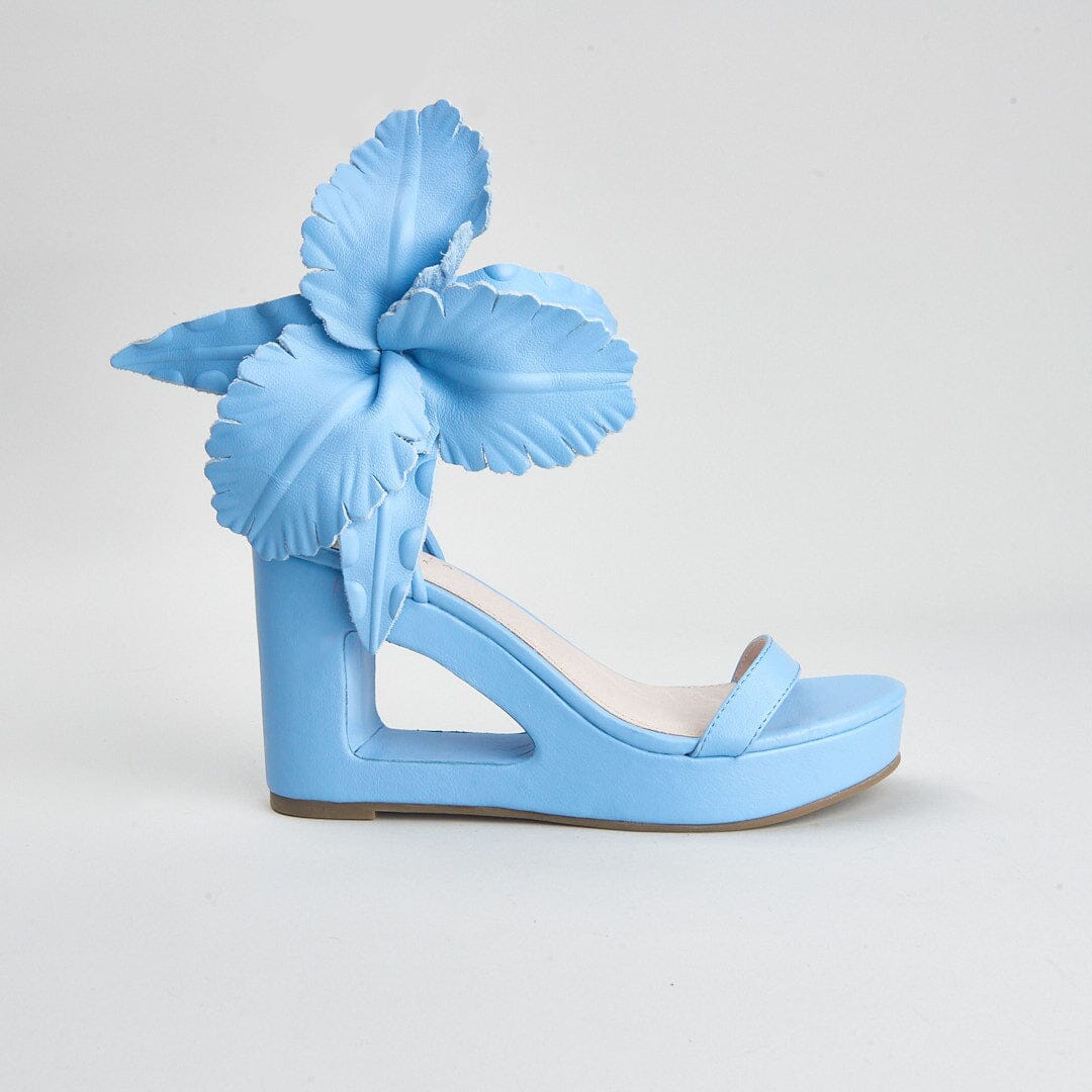 Blue hot sale wedge shoes